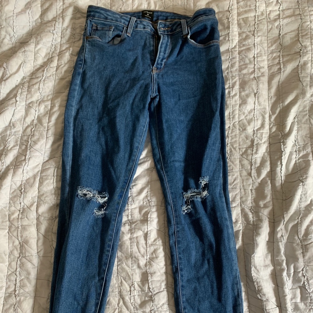 Just black denim jeans
